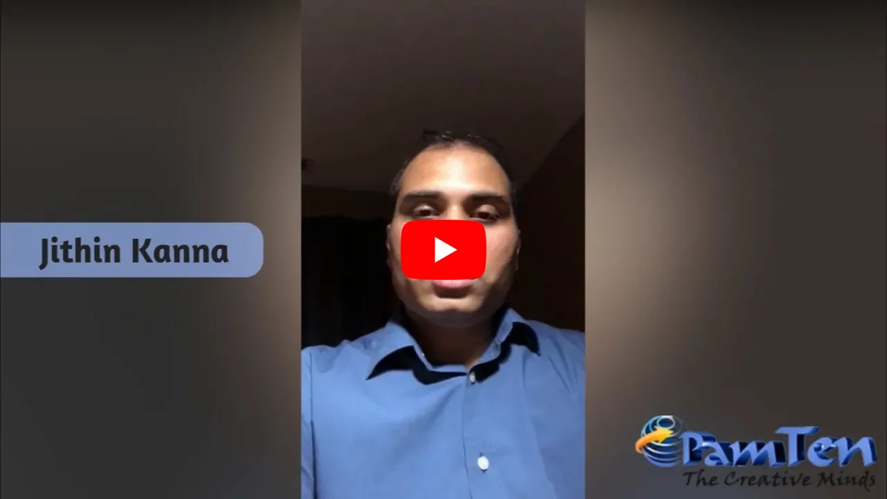 Employee Testimonial video about PamTen by Jitin Khanna