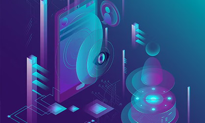 Inclusive Design for Accessible Digital Experiences neon graphic of internal computer