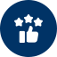 Customer rating and satisfaction icon