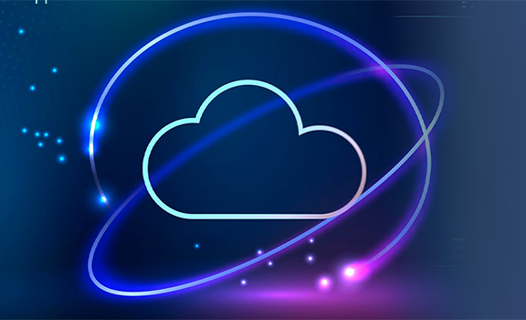 IT cloud software solutions concept illustration