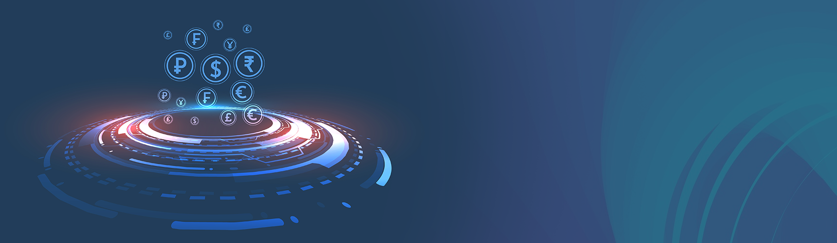  Banking and Insurance Digital Solutions digital dial image with money icons