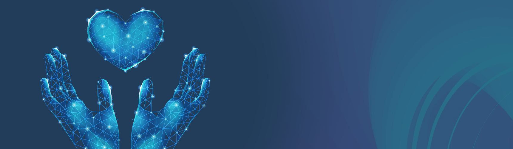  Social Impact and Nonprofit Technology Solutions two neon hands with a floating hear icon above