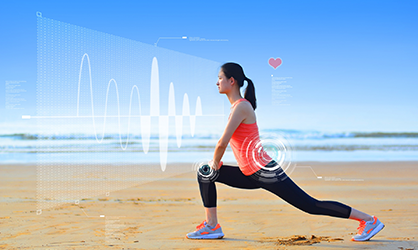 User-friendly healthcare software – Digital Health Management System woman doing yoga stretch